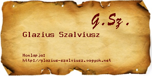 Glazius Szalviusz névjegykártya